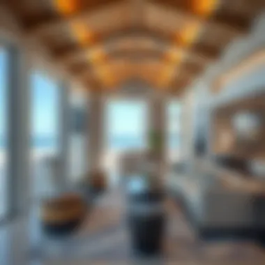 Luxurious beach house interiors