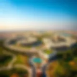 Aerial Perspective of Tilal Al Ghaf Aerial view of Tilal Al Ghaf showcasing its expansive layout and surrounding greenery