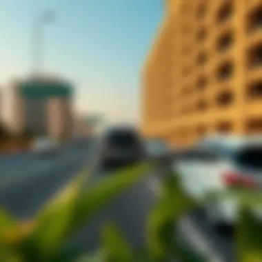 Illustration of transportation options providing access to Tilal Al Ghaf