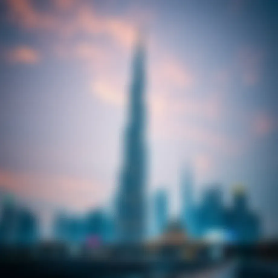 Burj Khalifa towering over Dubai skyline
