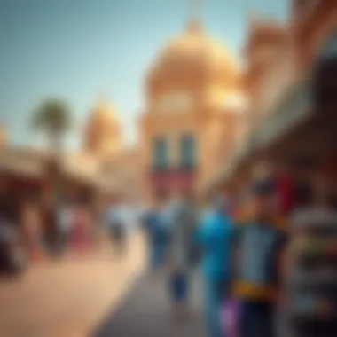 Vibrant marketplace scene showcasing diverse stalls within Traders Village Al Buraimi.