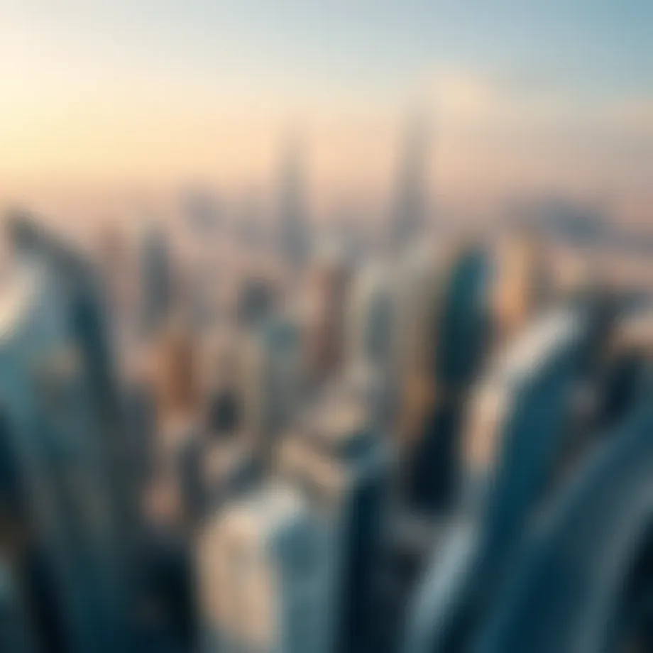 Aerial view of Dubai showcasing its skyline and complex buildings