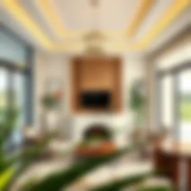 Elegant interior design of a villa Elegant interior design of a golf estate villa