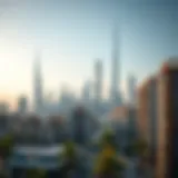 Dubai Skyline: A View of Modern Living Dubai skyline with residential buildings