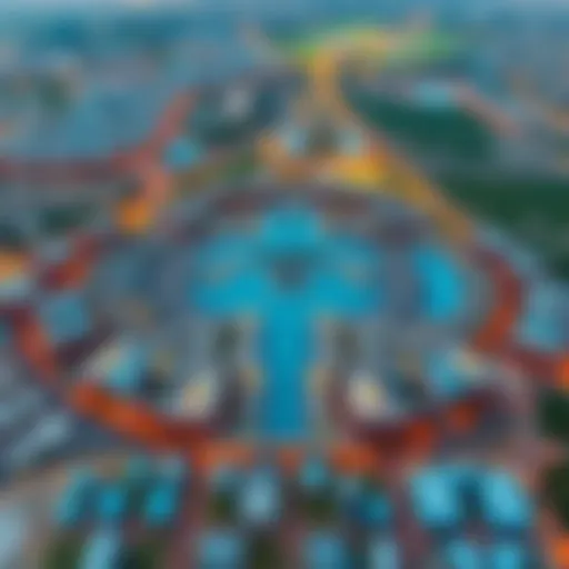 Aerial view highlighting the layout of Silicon Oasis in Dubai