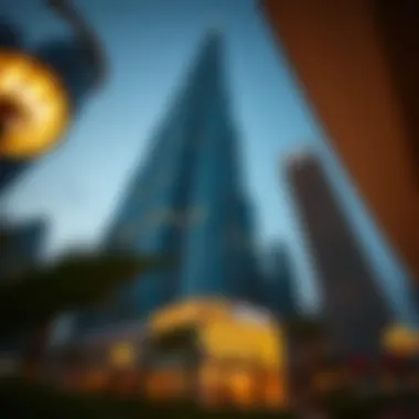 Artistic angle capturing the elegance of the Dubai Jewel Tower