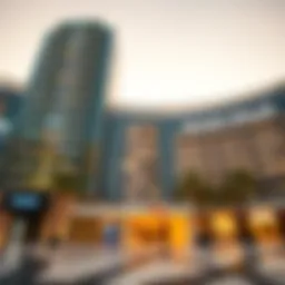 The stunning façade of Wafi Mall showcasing its unique architectural design