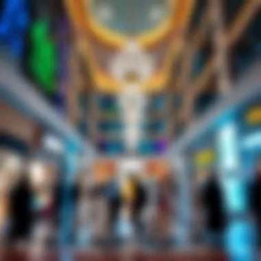 An artistic representation of cultural events hosted at Wafi Mall