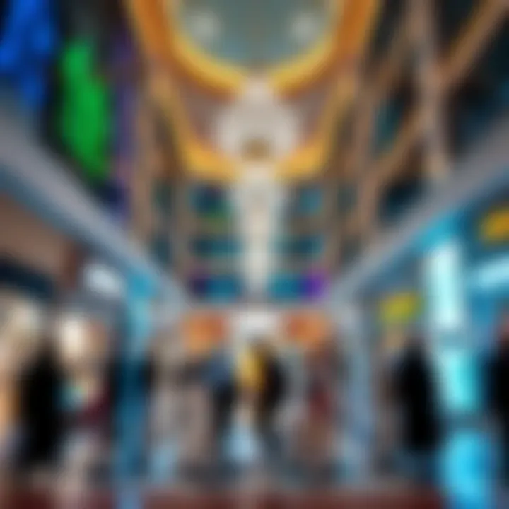 An artistic representation of cultural events hosted at Wafi Mall