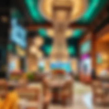 A view of the dining options available at Wafi Mall