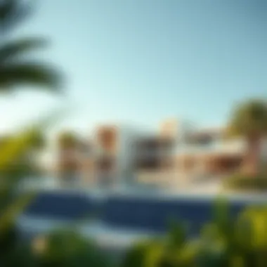 Architectural rendering of the innovative design of Zuha Island residences