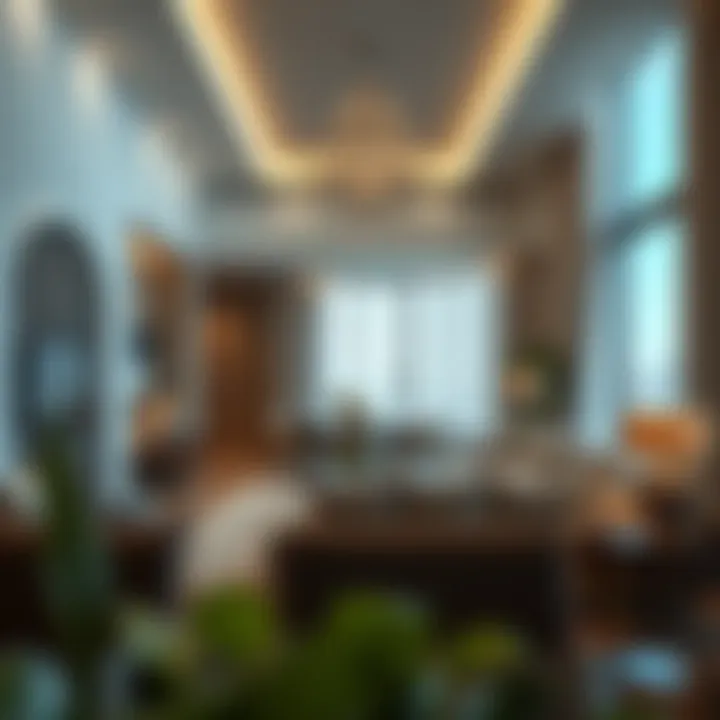 Interior view of a sophisticated apartment in Zumurud Tower